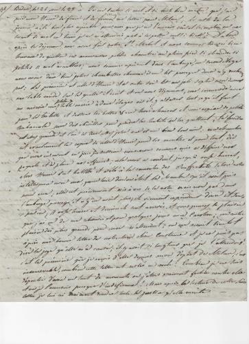 Blatt 1 des siebzehnten von 25 Briefen, die Luisa D'Azeglio w&#228;hrend ihrer Reise nach Baden schrieb.
