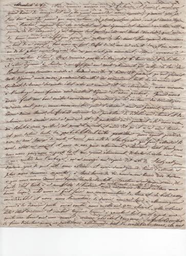 Sheet 3 of the second of 41 letters written by Luisa D'Azeglio during her trip to Karlsbad.