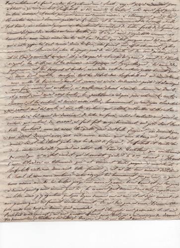 Foglio 4 della seconda di 41 lettere scritte da Luisa D'Azeglio durante il suo viaggio a Karlsbad.