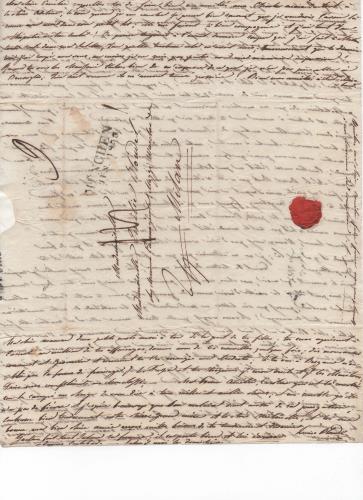 Foglio 6 della seconda di 41 lettere scritte da Luisa D'Azeglio durante il suo viaggio a Karlsbad.
