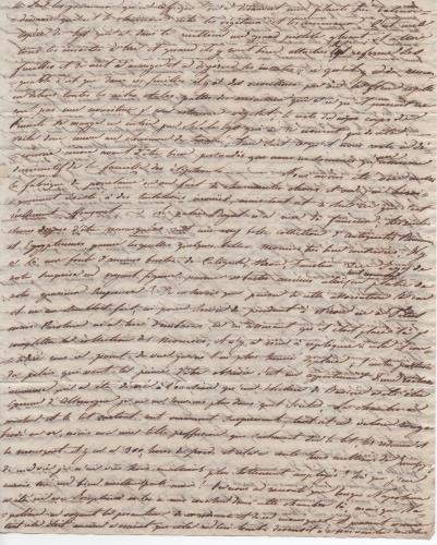 Foglio 3 della terza di 41 lettere scritte da Luisa D'Azeglio durante il suo viaggio a Karlsbad.