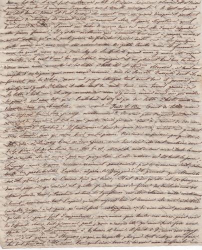 Blatt 4 des dritten von 41 Briefen, die Luisa D'Azeglio w&#228;hrend ihrer Reise nach Karlsbad geschrieben hat.