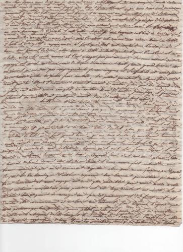 Blatt 3 des f&#252;nften von 41 Briefen, die Luisa D'Azeglio w&#228;hrend ihrer Reise nach Karlsbad schrieb.