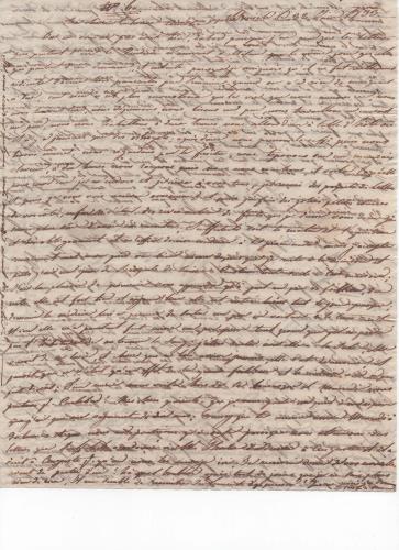 Foglio 1 della sesta di 41 lettere scritte da Luisa D'Azeglio durante il suo viaggio a Karlsbad.