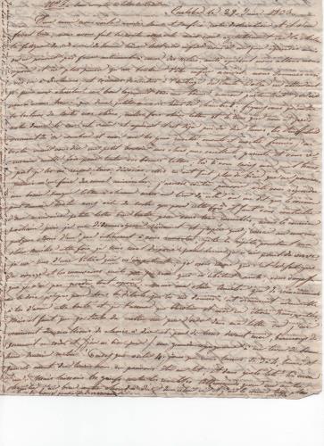 Sheet 1 of the eighth of 41 letters written by Luisa D'Azeglio during her trip to Karlsbad.