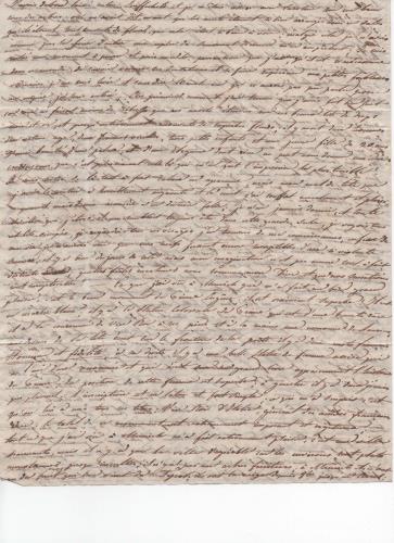 Foglio 4 dell'ottava di 41 lettere scritte da Luisa D'Azeglio durante il suo viaggio a Karlsbad.