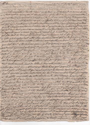 Sheet 1 of the nineth of 41 letters written by Luisa D'Azeglio during her trip to Karlsbad.