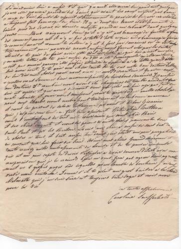 Sheet 5 of the nineth of 41 letters written by Luisa D'Azeglio during her trip to Karlsbad.