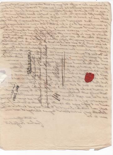 Foglio 6 della nona di 41 lettere scritte da Luisa D'Azeglio durante il suo viaggio a Karlsbad.