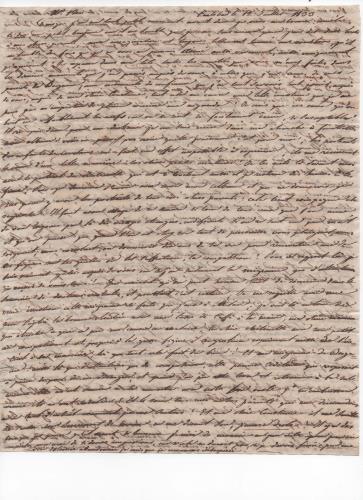 Foglio 1 della quattordicesima di 41 lettere scritte da Luisa D'Azeglio durante il suo viaggio a Karlsbad.