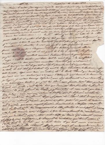 Sheet 1 of the fifteenth of 41 letters written by Luisa D'Azeglio during her trip to Karlsbad.