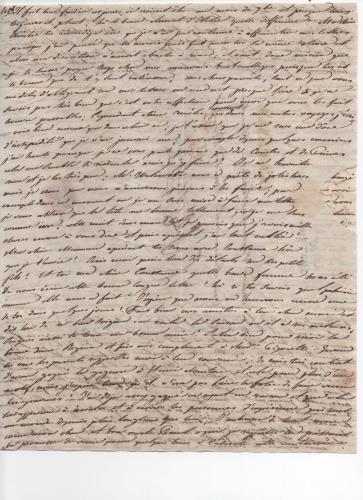 Blatt 7 des sechszehnten von 41 Briefen, die Luisa D'Azeglio w&#228;hrend ihrer Reise nach Karlsbad schrieb.