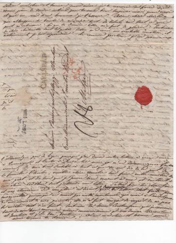 Foglio 8 della sedicesima di 41 lettere scritte da Luisa D'Azeglio durante il suo viaggio a Karlsbad.