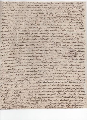 Blatt 4 des neunzehnten von 41 Briefen, die Luisa D'Azeglio w&#228;hrend ihrer Reise nach Karlsbad schrieb.

