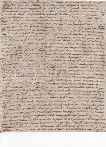 Blatt 2 des zwanzigsten von 41 Briefen, die Luisa D'Azeglio w&#228;hrend ihrer Reise nach Karlsbad schrieb.
