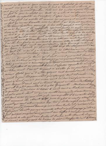 Blatt 3 des einundzwanzigsten von 41 Briefen, die Luisa D'Azeglio w&#228;hrend ihrer Reise nach Karlsbad schrieb.
