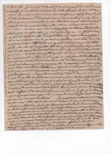 Blatt 4 des einundzwanzigsten von 41 Briefen, die Luisa D'Azeglio w&#228;hrend ihrer Reise nach Karlsbad schrieb.
