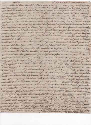 Blatt 5 des einundzwanzigsten von 41 Briefen, die Luisa D'Azeglio w&#228;hrend ihrer Reise nach Karlsbad schrieb.
