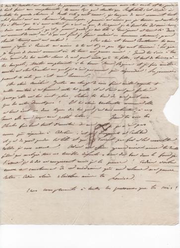 Blatt 8 des einundzwanzigsten von 41 Briefen, die Luisa D'Azeglio w&#228;hrend ihrer Reise nach Karlsbad schrieb.
