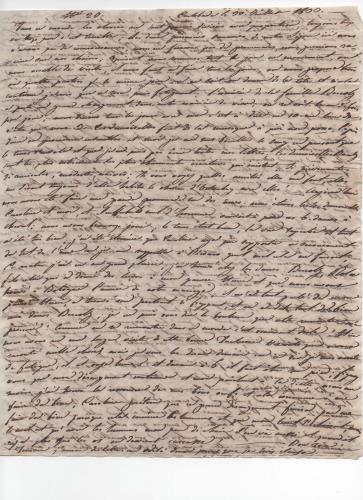 Foglio 1 della ventiduesima di 41 lettere scritte da Luisa D'Azeglio durante il suo viaggio a Karlsbad.