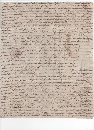 Foglio 3 della venticinquesima di 41 lettere scritte da Luisa D'Azeglio durante il suo viaggio a Karlsbad.