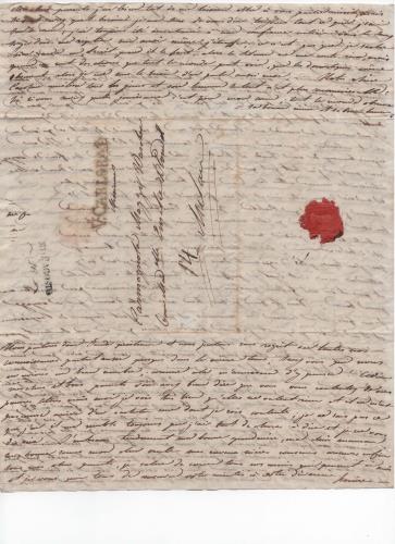 Foglio 4 della venticinquesima di 41 lettere scritte da Luisa D'Azeglio durante il suo viaggio a Karlsbad.