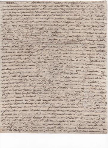 Foglio 1 della ventisettesima di 41 lettere scritte da Luisa D'Azeglio durante il suo viaggio a Karlsbad.
