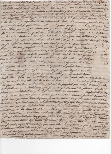 Blatt 3 des achtundzwanzigsten von 41 Briefen, die Luisa D'Azeglio w&#228;hrend ihrer Reise nach Karlsbad schrieb.
