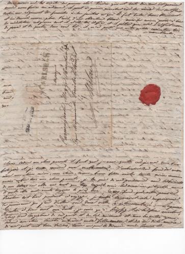 Foglio 4 della ventottesima di 41 lettere scritte da Luisa D'Azeglio durante il suo viaggio a Karlsbad.