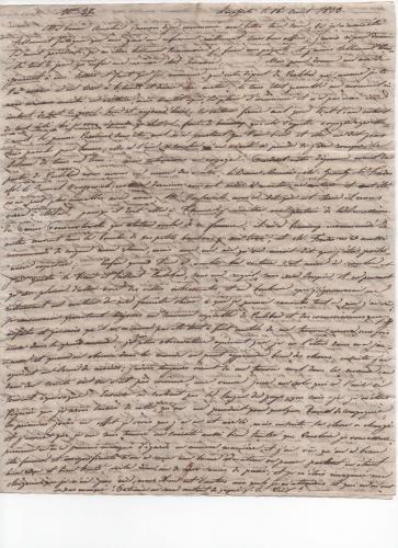 Foglio 1 della ventinovesima di 41 lettere scritte da Luisa D'Azeglio durante il suo viaggio a Karlsbad.