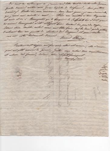 Foglio 7 della ventinovesima di 41 lettere scritte da Luisa D'Azeglio durante il suo viaggio a Karlsbad.