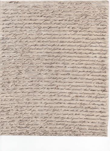 Foglio 1 della trentesima di 41 lettere scritte da Luisa D'Azeglio durante il suo viaggio a Karlsbad.
