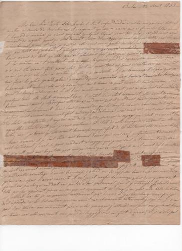 Sheet 7 of the thirtieth of 41 letters written by Luisa D'Azeglio during her trip to Karlsbad.
