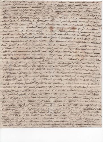 Blatt 2 des einunddreisigsten von 41 Briefen, die Luisa D'Azeglio w&#228;hrend ihrer Reise nach Karlsbad schrieb.
