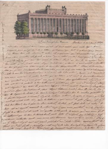 Foglio 1 della trentaduesima di 41 lettere scritte da Luisa D'Azeglio durante il suo viaggio a Karlsbad.