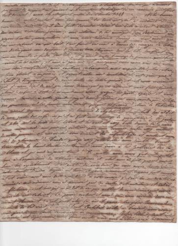 Blatt 3 des dreiunddreisigsten von 41 Briefen, die Luisa D'Azeglio w&#228;hrend ihrer Reise nach Karlsbad schrieb.
