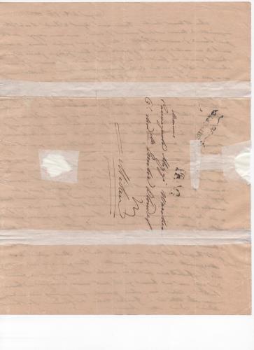 Foglio 2 della trentacinquesima di 41 lettere scritte da Luisa D'Azeglio durante il suo viaggio a Karlsbad.
