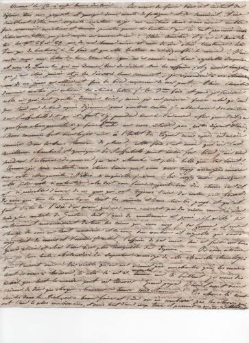 Foglio 7 della trentaseiesima di 41 lettere scritte da Luisa D'Azeglio durante il suo viaggio a Karlsbad.