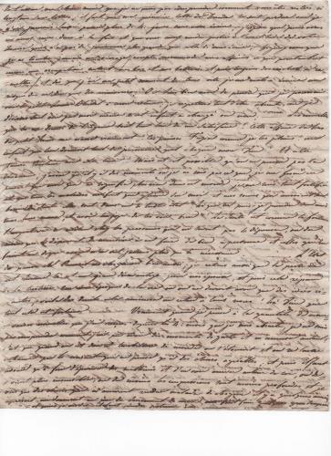Foglio 5 della trentottesima di 41 lettere scritte da Luisa D'Azeglio durante il suo viaggio a Karlsbad.