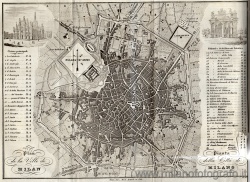 A map of Milan in 1852