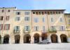 Biella (Italy): Antique buildings on the eastern side of Cisterna Square