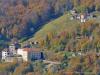 Campiglia Cervo (Biella): Santuario di San Giovanni di Andorno e frazione Bussetti visti dalla Panoramica Zegna