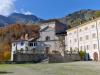 Campiglia Cervo (Biella, Italy): The church of the Sanctuary of San Giovanni of Andorno seen from the court in autumn